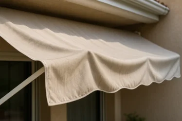 Toile de store banne gondolée ou détendue