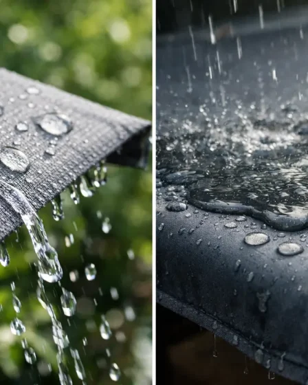 Toile déperlante ou imperméable